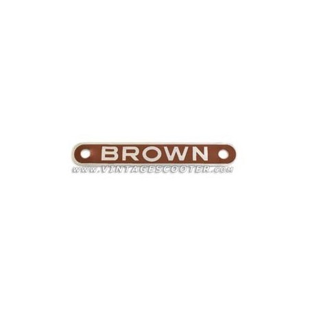 Plaquette BROWN pour selle ACMA 1955-58 / 150Gl